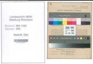 Entnazifizierung Otto Niehoff , geb. 09.06.1902 (Angestellter)