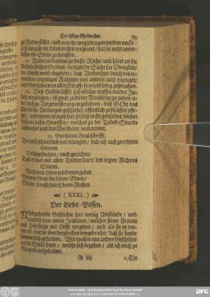 (XXXI.) Der Liebs-Bissen.