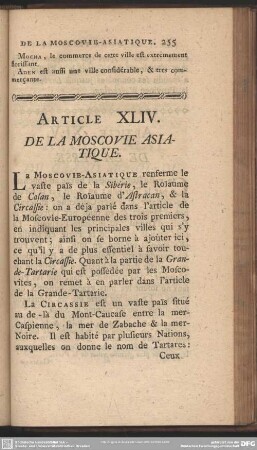 Article XLIV. De La Moscovie Asiatique