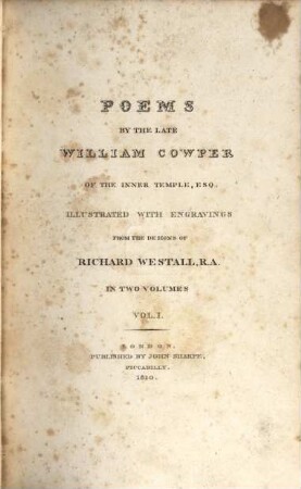 Poems : In two volumes. Vol. 1
