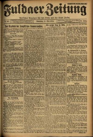 Ausgabe vom Dienstag, den 13. Mai 1924.
