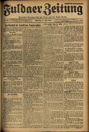 Ausgabe vom Dienstag, den 13. Mai 1924.
