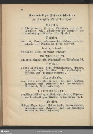 Auswärtige Gesandtschaften