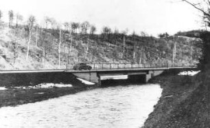 Triebischtal-Tanneberg. Triebisch in Richtung Wehr für die Dammmühle, vor 1939, Repro