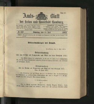 No. 137, 11. Juli 1915