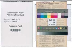Entnazifizierung Paul Kueppers , geb. 24.01.1898 (Pfarrer)