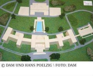 IG Farben-Gebäude, Frankfurt am Main - Modell der Gesamtanlage mit Umgebung