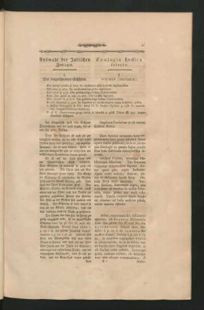 Auswahl der Indischen Zoologie = Zoologia Indica selecta