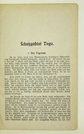 Schutzgebiet Togo