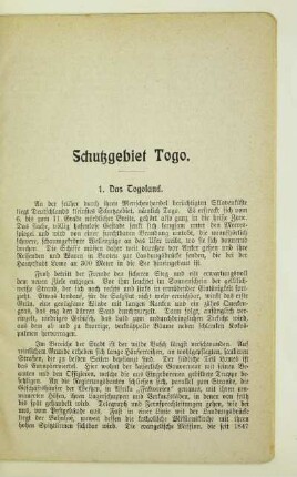 Schutzgebiet Togo