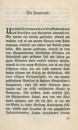 Die Feuertaufe!