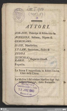 Attori / Personen