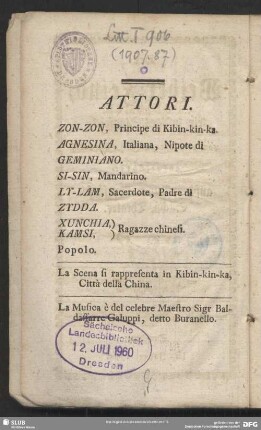Attori / Personen