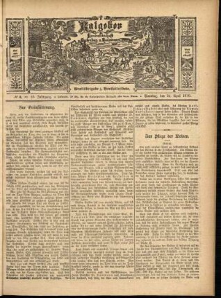 Ausgabe vom Sonntag, den 24. April 1910.