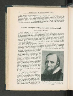 Aus den Anfängen der Präparandenanstalt in Apenrade