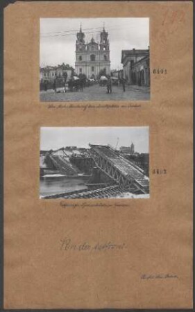 Gesprengte Njemenbrücke in Grodno