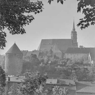Bautzen. Blick zur Altstadt mit Dom St. Petri