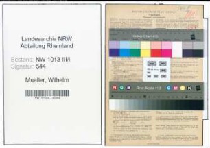 Entnazifizierung Wilhelm Mueller , geb. 04.06.1898 (Kaufmaennischer Angestellter)