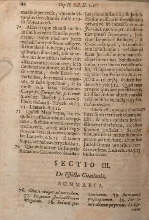 Sectio III. De Effectu Citationis.