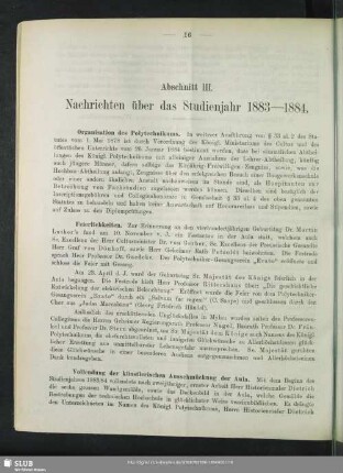 Organisation des Polytechnikums