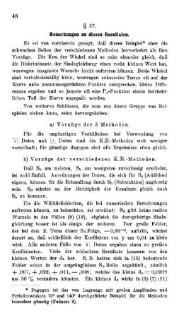 § 37. Bemerkungen zu diesen Resultaten.