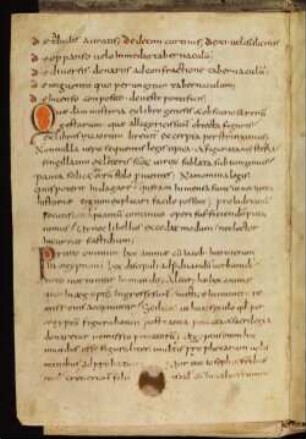 Isidor von Sevilla, Quaestiones in Vetus Testamentum. Epistola ad Hieronymum de origine animae - Staatsbibliothek Bamberg Msc.Bibl.25