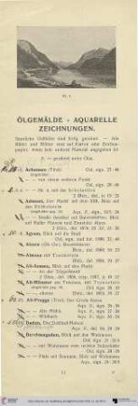 Ölgemälde Aquarelle Zeichnungen (Nr. 1-431)