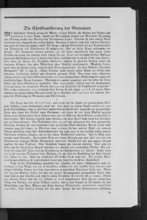 Die Christianisierung der Germanen