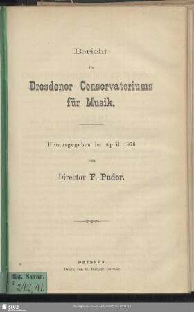 [5.]1875/76: Bericht des Dresdener Conservatoriums für Musik