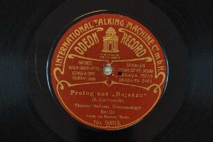 Prolog aus "Bajazzo" / (R. Leoncavallo)