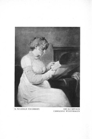 74. Wilhelm Tischbein Die Dichterin Christine Westphalen