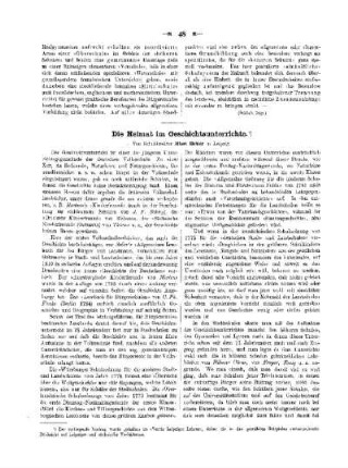 Die Heimat im Geschichtsunterrichte