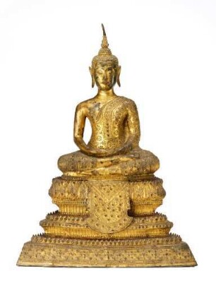 Buddha auf mehrfach gestuftem Lotus-Thron