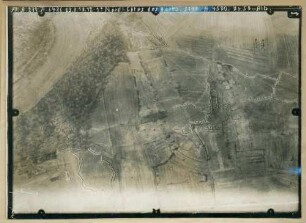 Foto der Stellungen nördlich des Côtes des Húres nordwestlich von Trésavaux (Luftbild)
