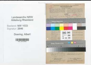 Entnazifizierung Albert Doering , geb. 12.05.1904 (Polizist)