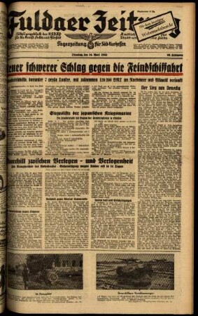 Ausgabe vom Dienstag, den 14. April 1942.