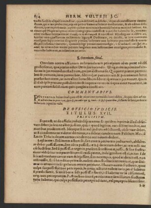 De Officio Iudicis. Titulus XVII.