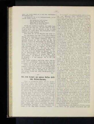 Aus dem Kampfe um unseres Volkes christliche Weltanschauung