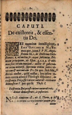 Theses Theologicae, De Deo Uno Ac Trino