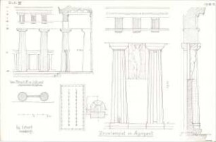 Eckert, Georg; München; Studienarbeiten - Zeustempel in Agrigent (Grundriss, Schnitte, Details)