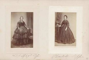 links: Luise von Schenck geb. Fischer rechts: Charlotte Fischer