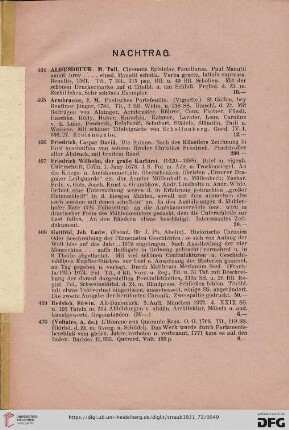 Nachtrag (Nr. 464-470)
