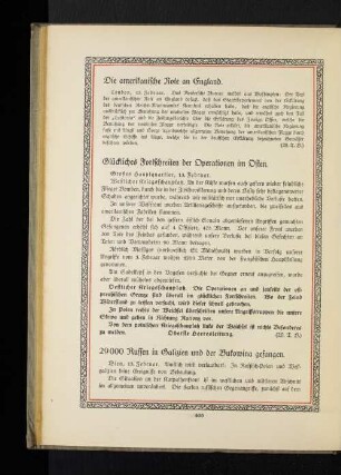 29000 Russen in Galizien und der Bukowina gefangen.