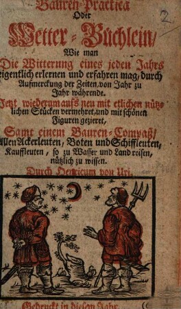 Bauren-Practica oder Wetterbüchlein