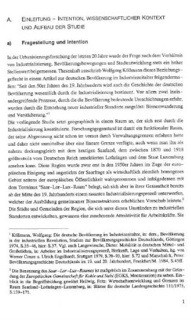 A) Einleitung - Intention, wissenschaftlicher Kontext und Aufbau der Studie
