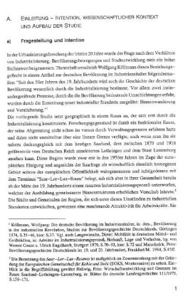 A) Einleitung - Intention, wissenschaftlicher Kontext und Aufbau der Studie