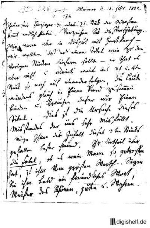 176: Brief von Caroline Herder an Johann Wilhelm Ludwig Gleim : Carolina (genannt Caroline) Maria Herder