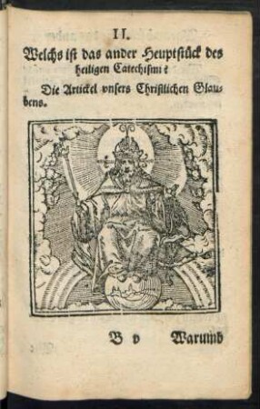 II. Welchs ist das ander Heuptstück des heiligen Catechismi?