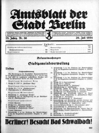 1934,30: Nr. 30, 29. Juli 1934
