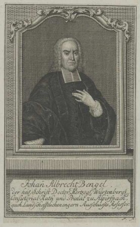 Bildnis des Johan Albrecht Bengel